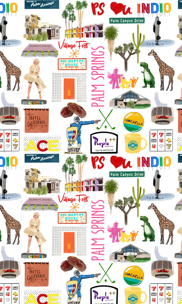 Iconic Palm Springs, California Hot/Cold Paper Party Cups - 3 sizes - Set of 12