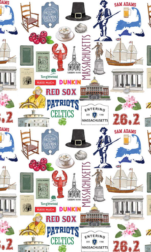 Iconic Massachusetts Watercolor Ceramic Mug