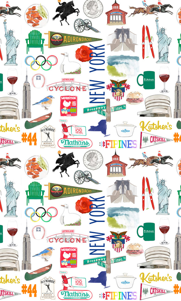 8 oz Iconic New York State Ice Cream, Soup, Favor Cup - Set of 12