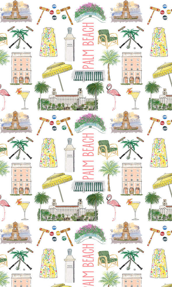 Iconic Palm Beach, FL Watercolor Ceramic Mug