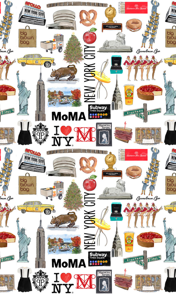 Iconic New York City Watercolor Gift Wrap