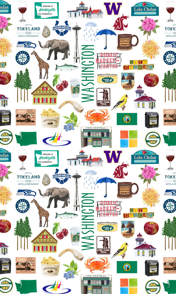 Iconic Washington State Watercolor Ceramic Mug