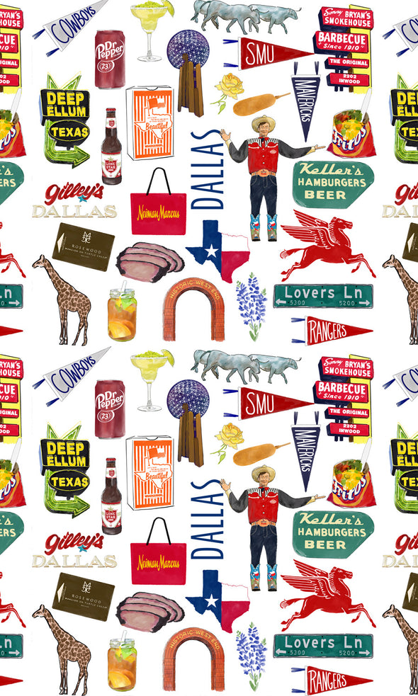 8 oz Iconic Dallas, Texas Ice Cream, Soup, Favor Cup - Set of 12