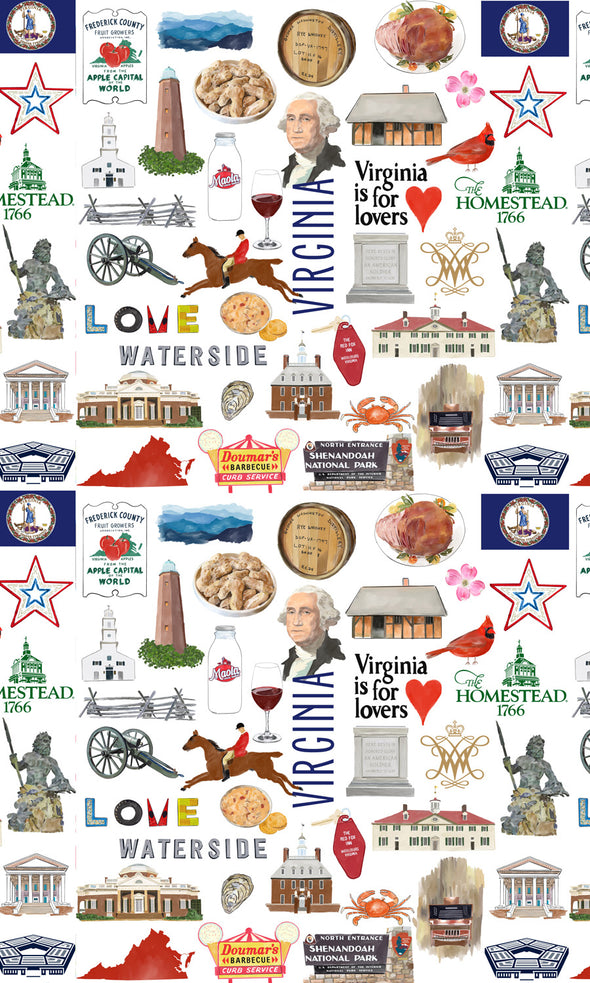 Iconic Virginia Watercolor Gift Wrap