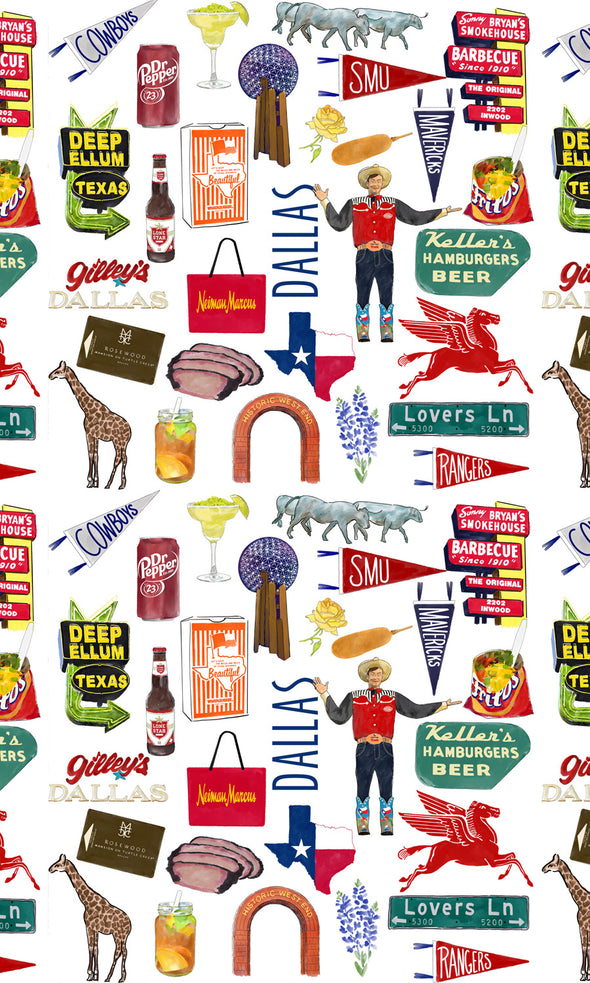 Iconic Dallas Texas Hot/Cold Paper Party Cups - Set of 12