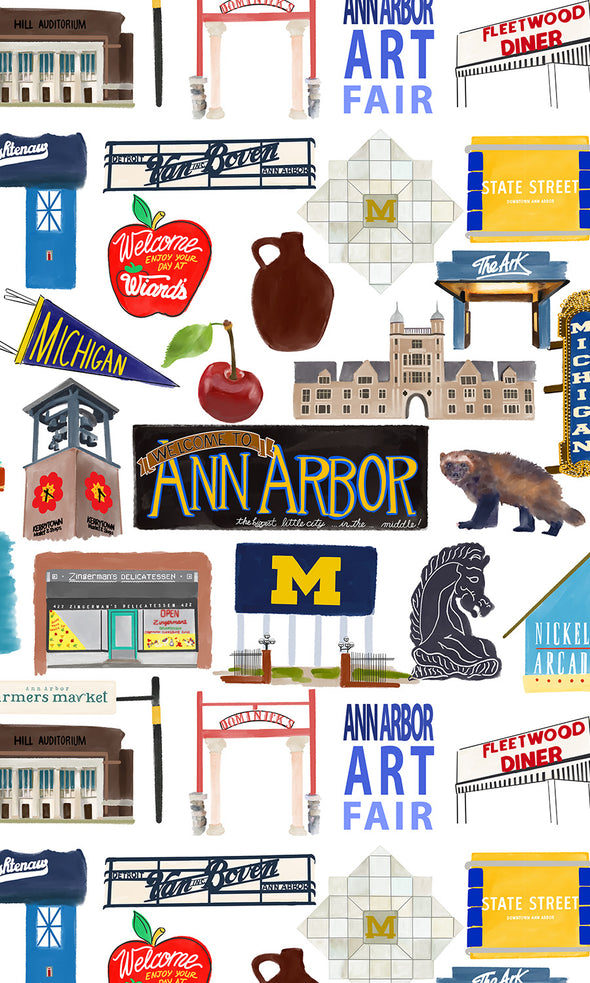 Ann Arbor, Michigan Gift Wrap