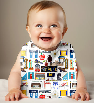 Ann Arbor, Michigan baby bib
