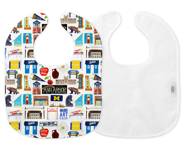 Ann Arbor, Michigan baby bib