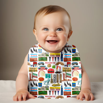 Iconic Chicago, IL Baby Bib