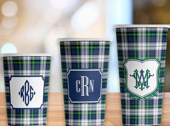 Dress Gordon Tartan Plaid Hot/Cold Paper Party Cups - Set of 12