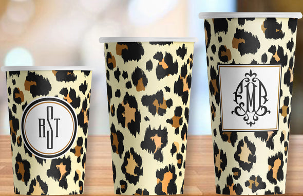 Cheetah Hot/Cold Cups in 3 sizes - Set of 12