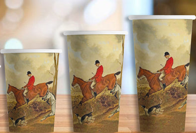 Fox Hunt Hot/Cold Paper Party Cups - 3 sizes - Set of 12