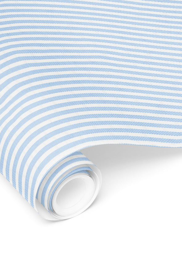 Blue Seersucker Gift Wrap