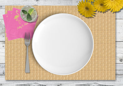 Wicker Print Disposable Placemats - tear-away pad of 24
