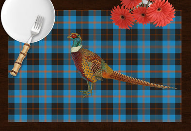 Angus Tartan Pheasant Disposable Placemats - tear-away pad of 24