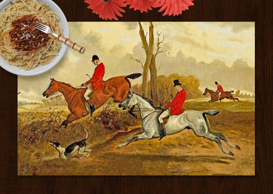 Fox Hunt Disposable Placemats - tear-away pad of 24