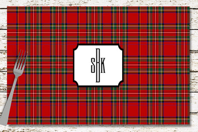 Royal Stewart Tartan Plaid Disposable Placemats  - tear-away pad of 24