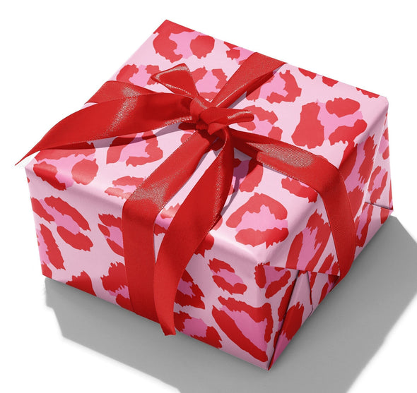 Red and Pink Leopard Gift Wrap