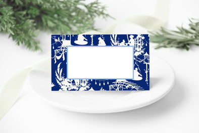 Navy Chinoiserie Place Cards