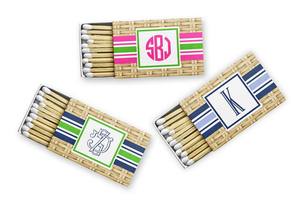 Wicker Print and Striped Matches