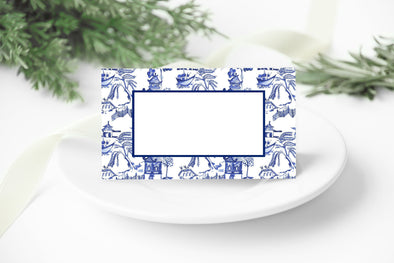 Blue Willow Place Cards
