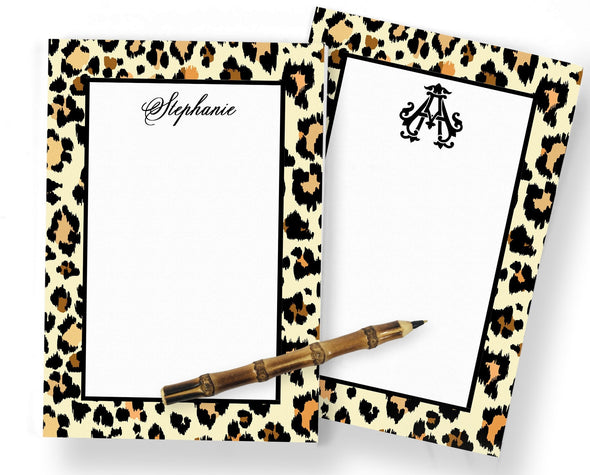 Cheetah Print Personalized Notepad