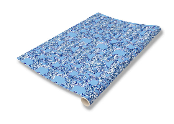Zebra Blues Gift Wrap