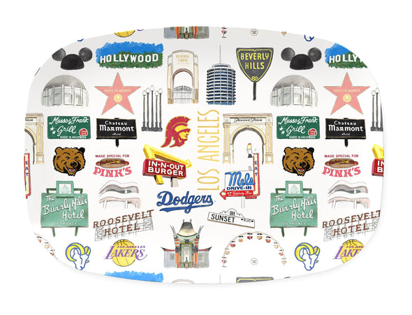 Iconic Los Angeles Watercolor DecoWare(TM) Platter