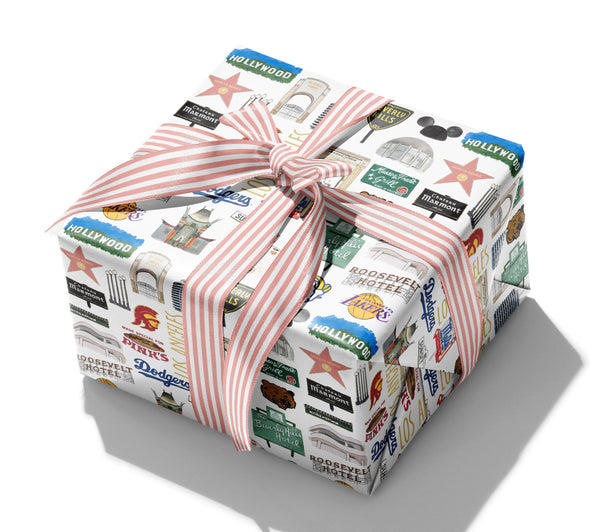 Iconic Los Angeles Watercolor Gift Wrap
