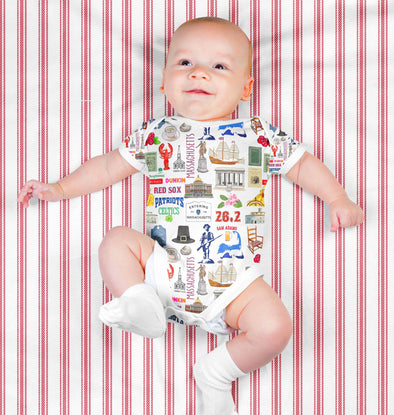 Iconic Massachusetts Baby  Bodysuit