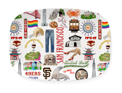 Iconic San Francisco Watercolor DecoWare(TM) Platter