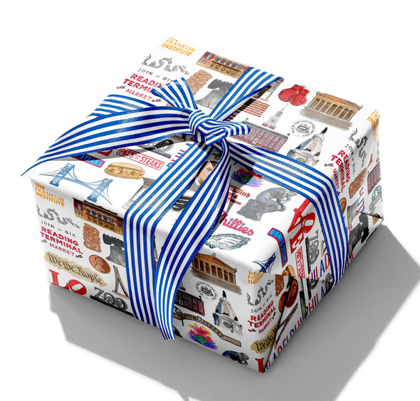Iconic Philadelphia Watercolor Gift Wrap