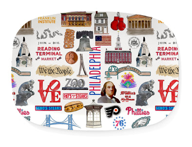 Iconic Philadelphia Watercolor DecoWare(TM) Platter