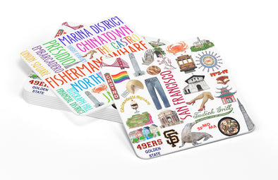 Iconic San Francisco Watercolor Paper Coasters - Set of 10