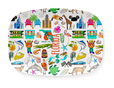 Iconic Florida Watercolor DecoWare(TM) Platter