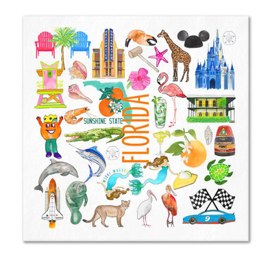 Iconic Florida Watercolor  Napkins