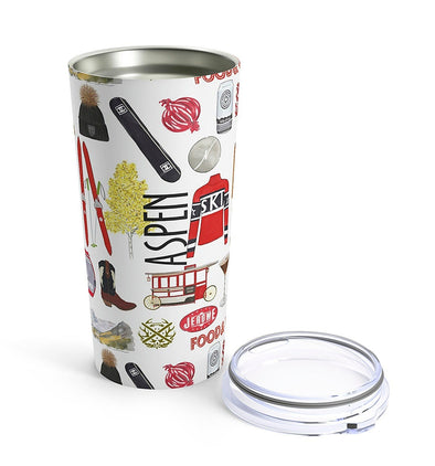 Iconic Aspen Colorado Watercolor 20 ounce Stainless Steel Hot/Cold Cup