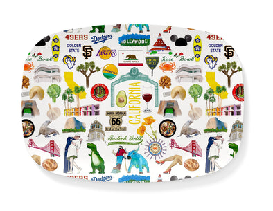 Iconic California Watercolor DecoWare(TM) Platter