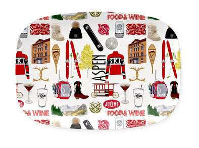 Iconic Aspen Colorado Watercolor DecoWare(TM) Platter