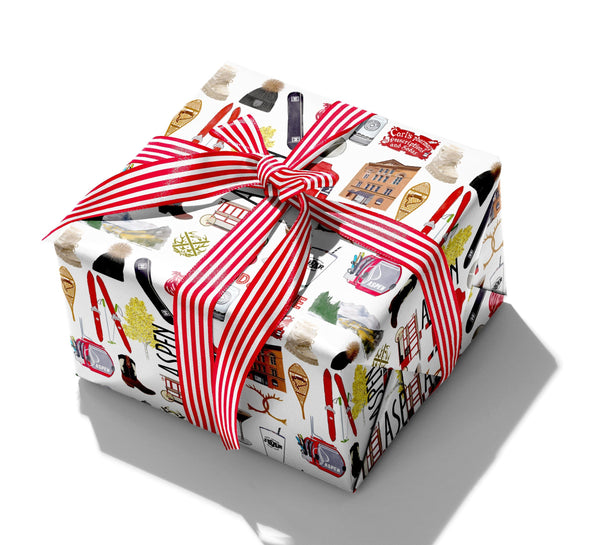 Iconic Aspen Colorado Watercolor Gift Wrap
