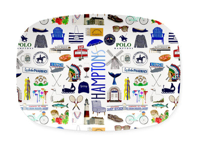 Iconic Hamptons Watercolor DecoWare(TM) Platter