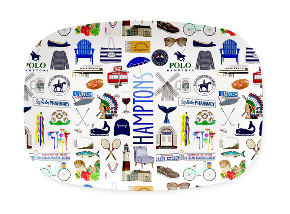 Iconic Hamptons Watercolor DecoWare(TM) Platter