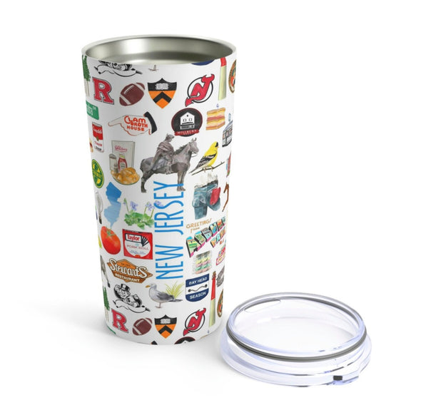 Iconic New Jersey Watercolor 20 ounce Stainless Steel Hot/Cold Cup