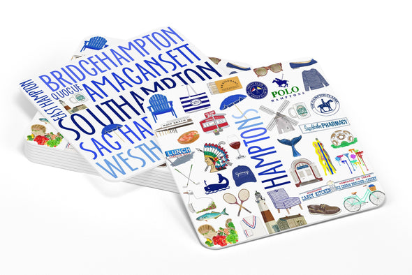Iconic Hamptons Watercolor Paper Coasters - Set of 10
