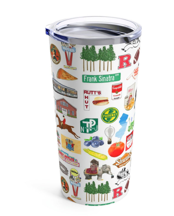 Iconic New Jersey Watercolor 20 ounce Stainless Steel Hot/Cold Cup
