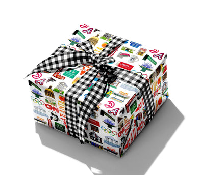 Iconic Atlanta Georgia Watercolor Gift Wrap