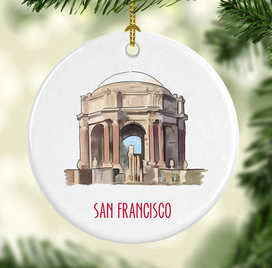 San Francisco Palace of Fine Arts Round Porcelain Ornament