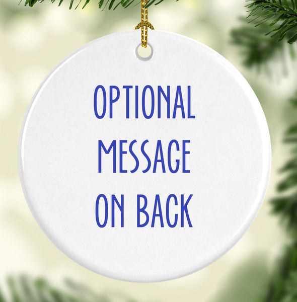 Iconic Hamptons Coopers Beach Bag Round Porcelain Ornament