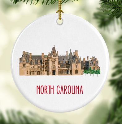 Iconic North Carolina Biltmore Porcelain Ornament
