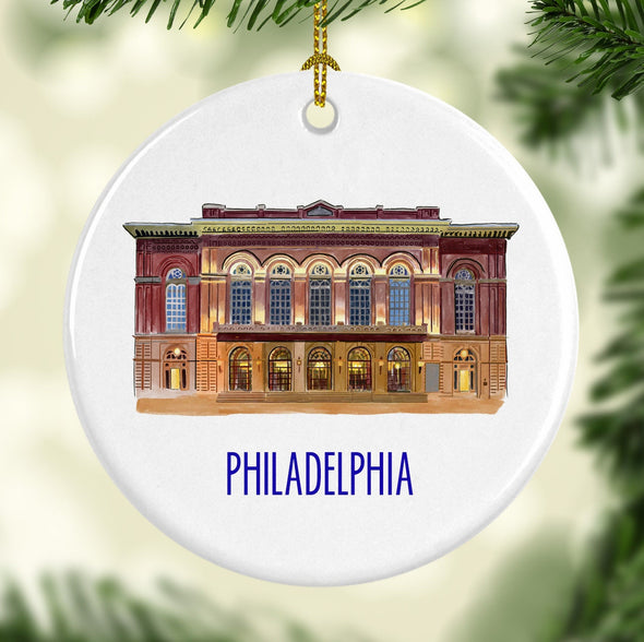 Philadelphia Academy of Music Round Porcelain Ornament